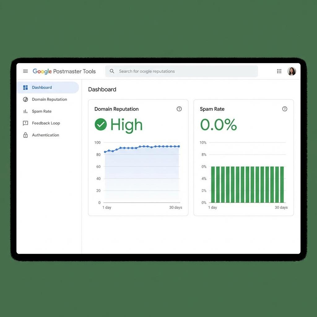 Google Postmaster Tools Dashboard