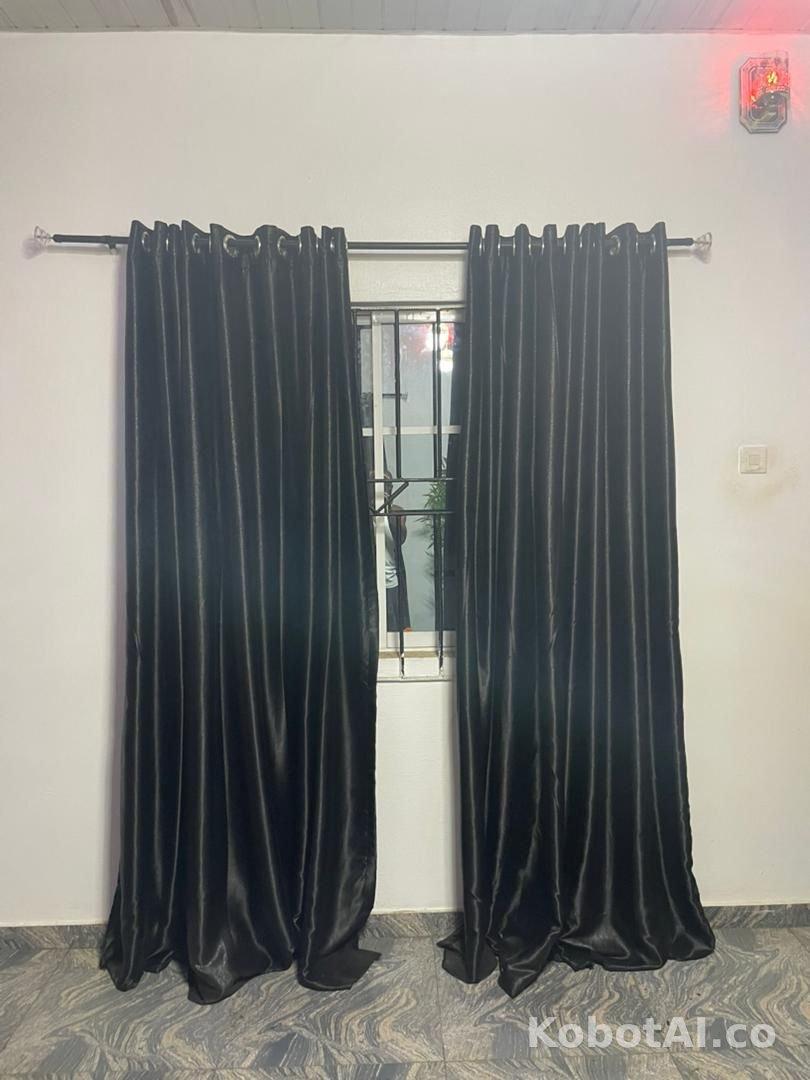 Curtain with the rod and accessories